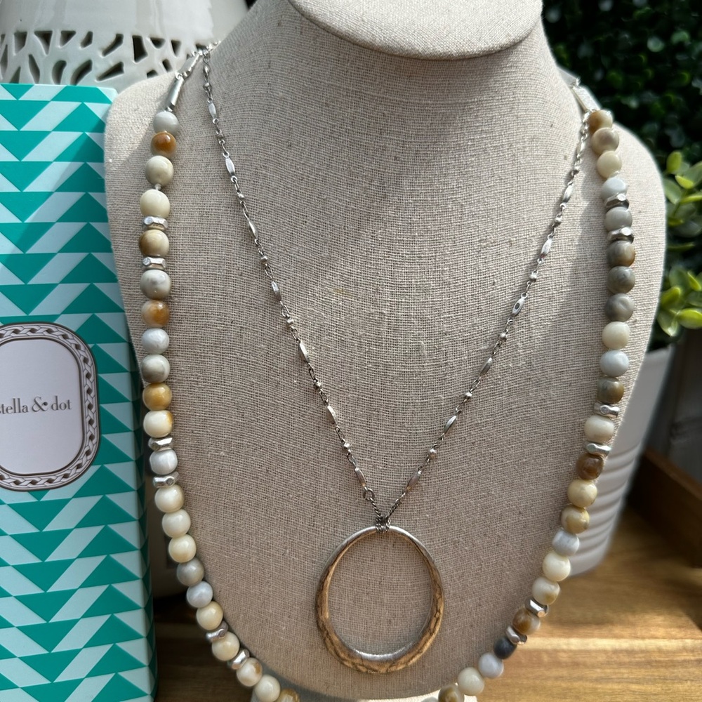 Stella & Dot Natia Layered Necklace - Silver